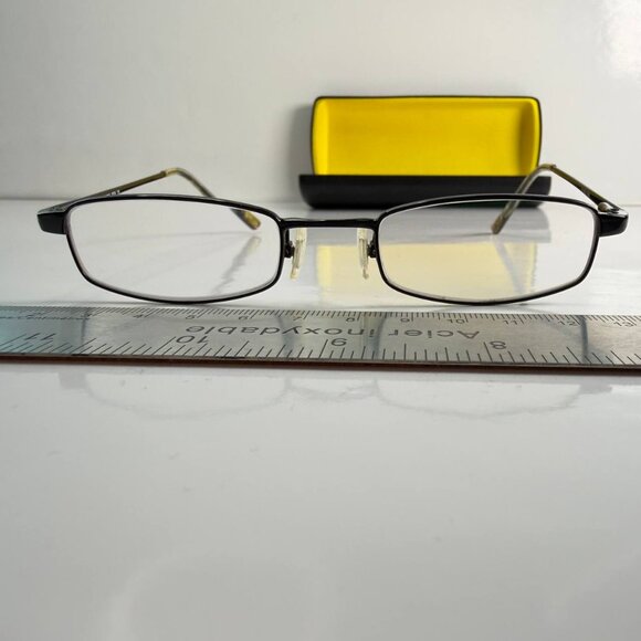 Fossil Coolidge Eyeglasses – Slim Rectangular Metal Frame – With Hard Case - Picture 4 of 15